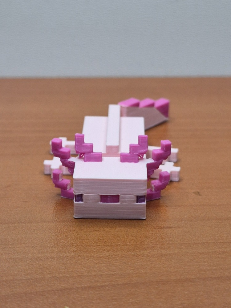 Minecraft Aksolotl 3D Figür Pembe