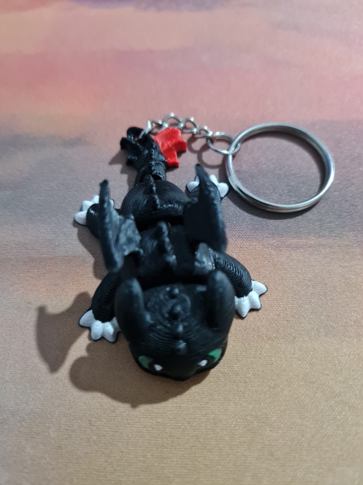 Ejderhanı Nasıl Eğitirsin Dişsiz (Toothless) Anahtarlık - Hareketli 3D Ejderha