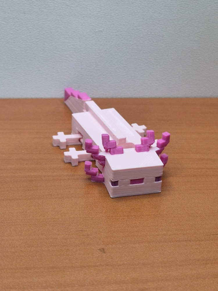 Minecraft Aksolotl 3D Figür Pembe