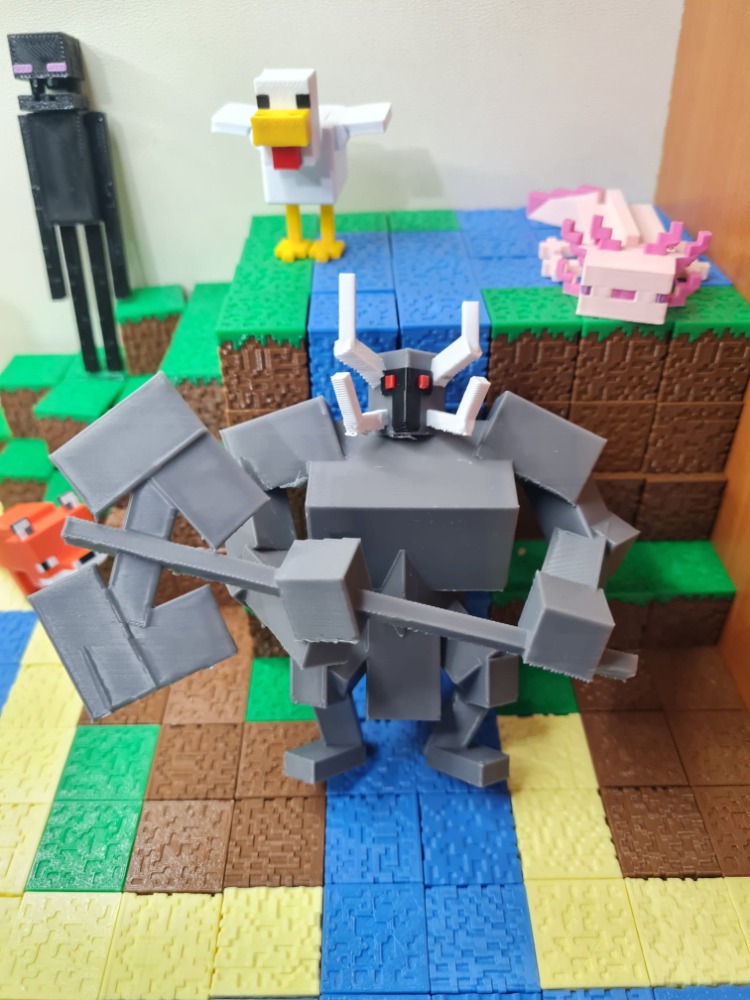 Minecraft Ferrous Wroughtnaut Figür - Gamer Oda Dekoru