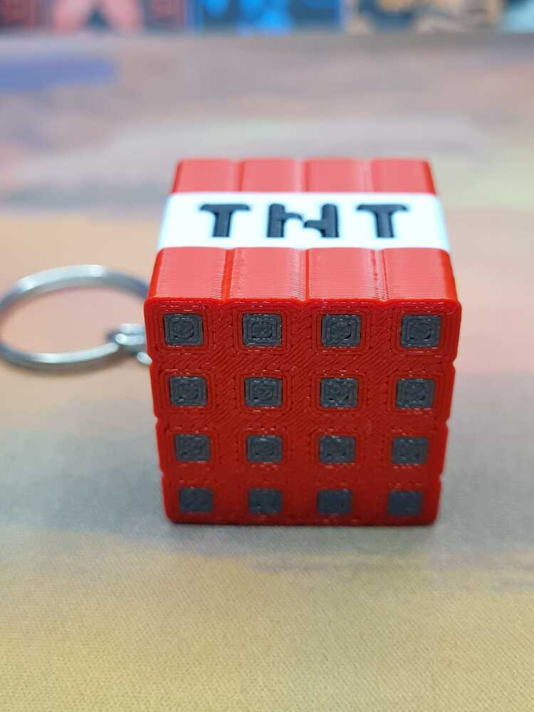 Minecraft TNT Blok Anahtarlık