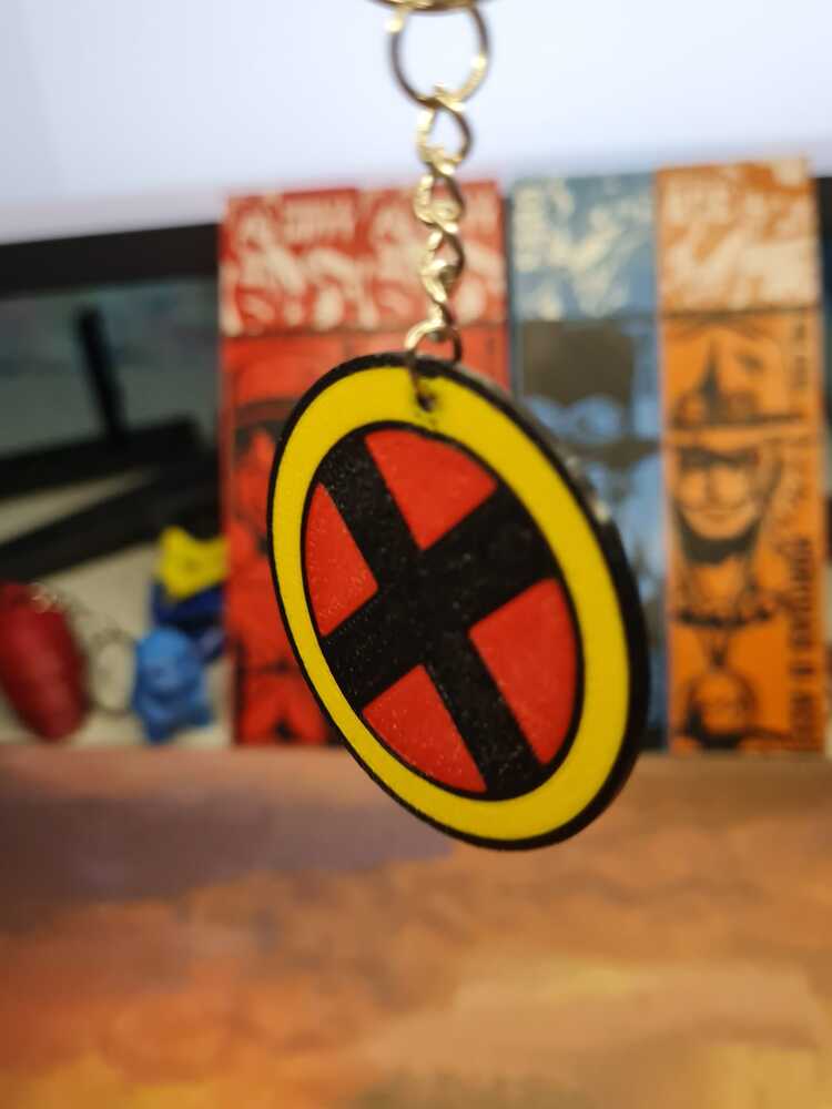 X-Men Logo 3D Baskı Anahtarlık
