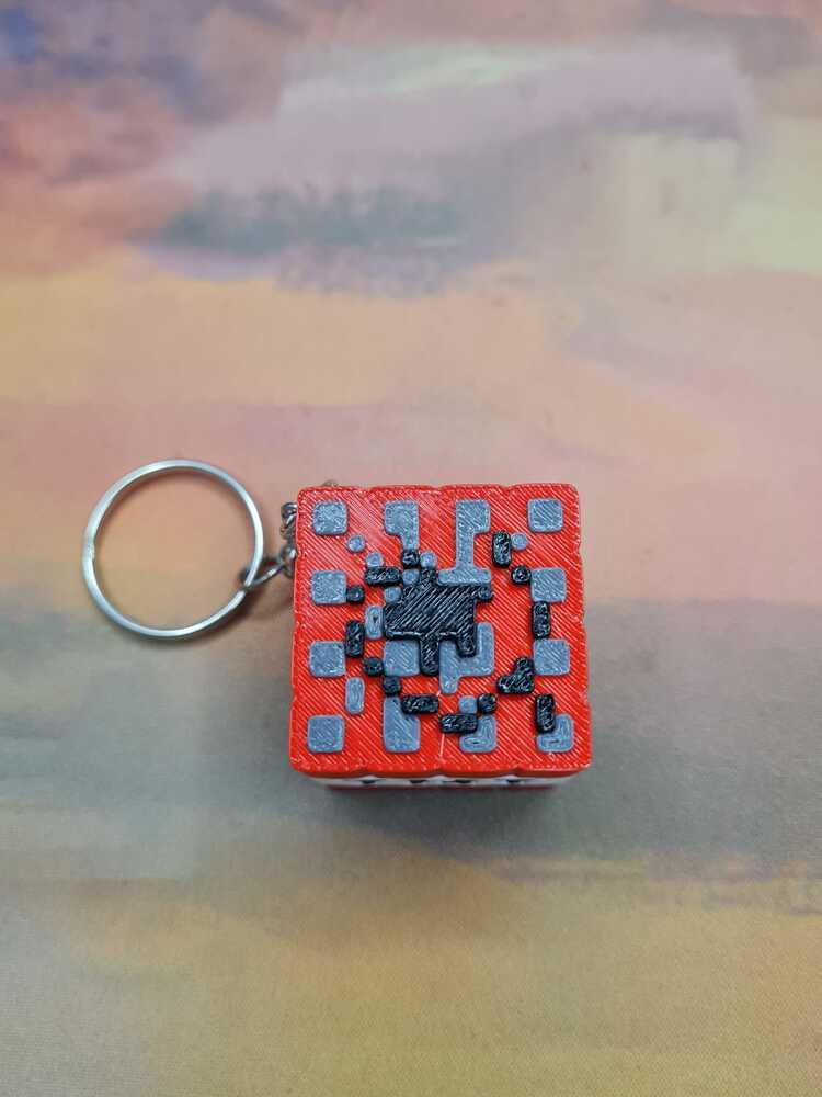 Minecraft TNT Blok Anahtarlık