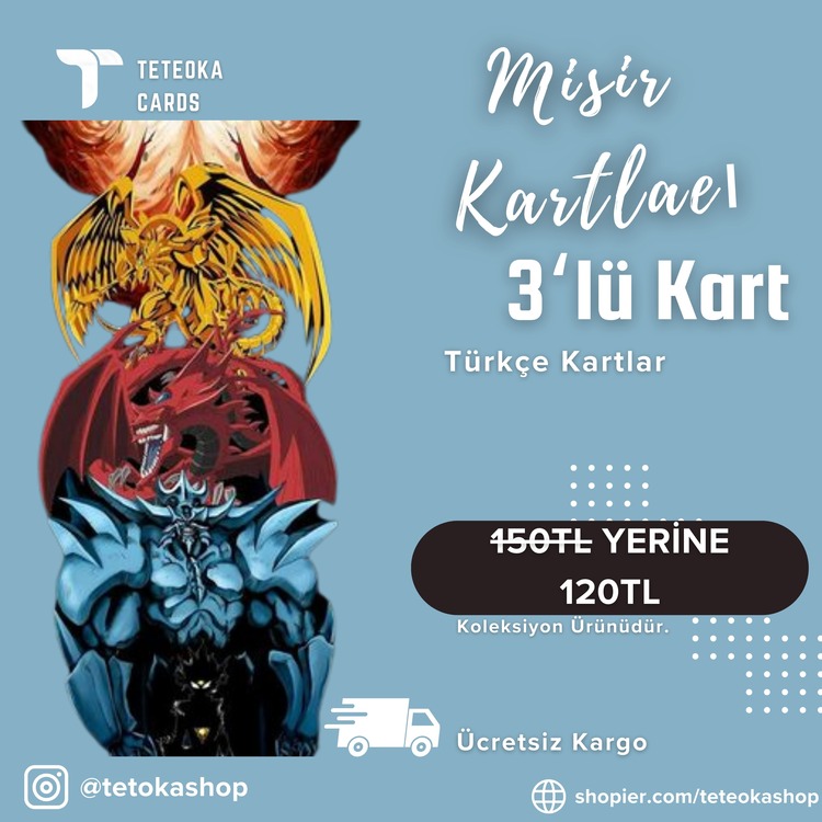 Mısır Tanrıları 3'lü Türkçe Kart Destesi