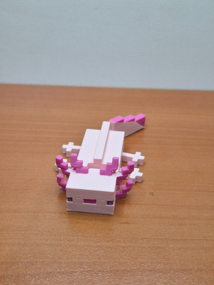 Minecraft Aksolotl 3D Figür Pembe