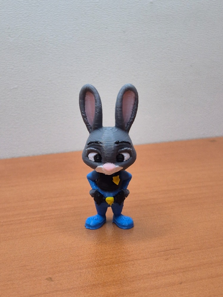Judy Hopps Zootropolis Koleksiyon 3D Figür Masaüstü Aksesuarı Renkli 