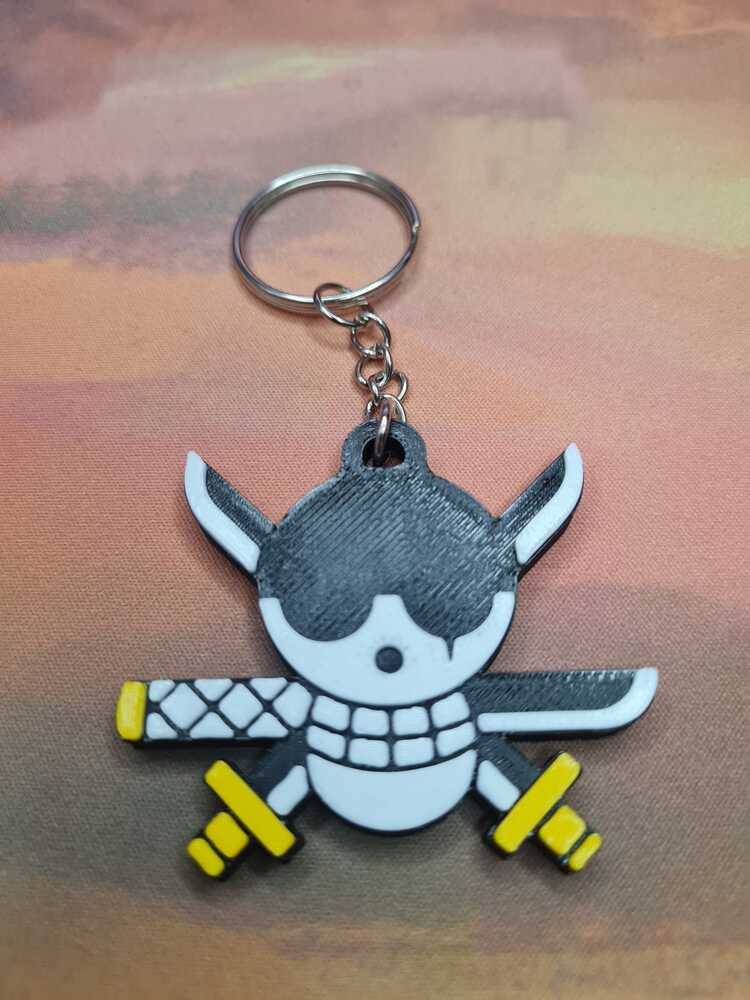 One Piece Roronoa Zoro Korsan Bayrağı Anahtarlık