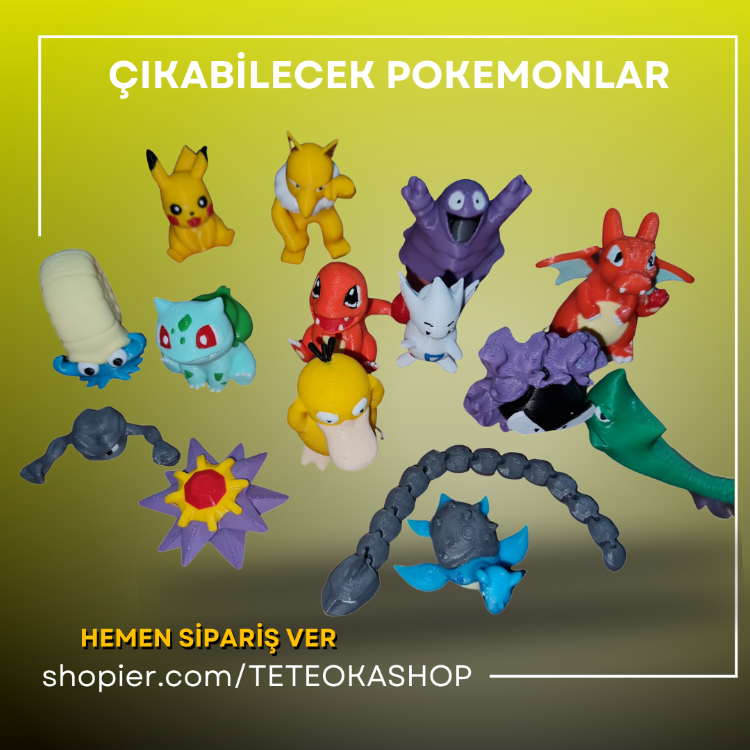 Random Elektrik (Sarı) Pokemon Yumurtası - 3D Baskı (Tekli)