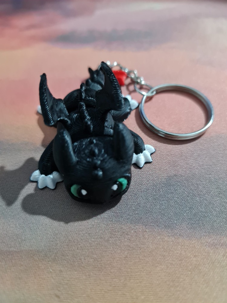 Ejderhanı Nasıl Eğitirsin Dişsiz (Toothless) Anahtarlık - Hareketli 3D Ejderha