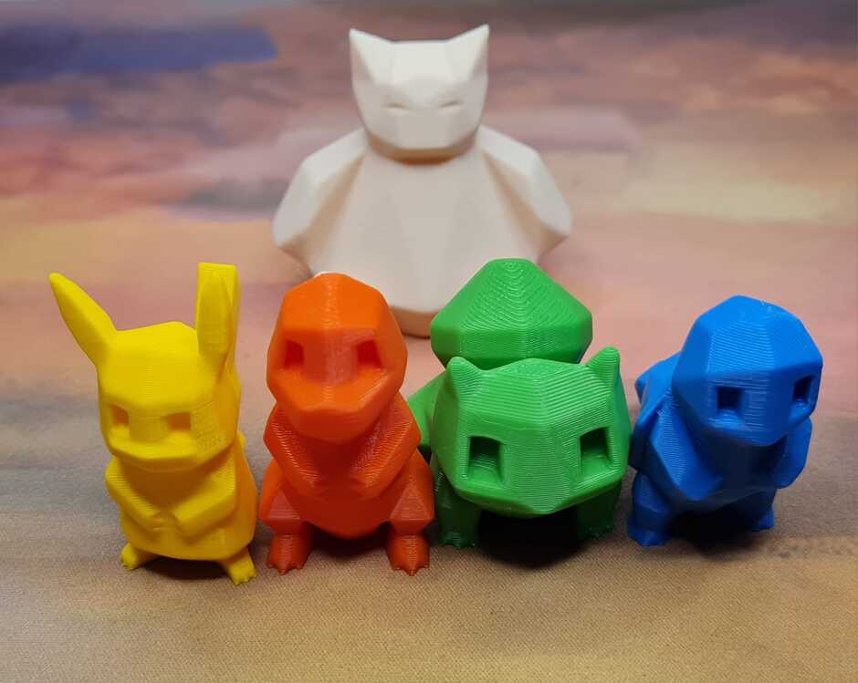 Minimalist Tasarım Pokemon 5'li 4cm'lik Figür Seti