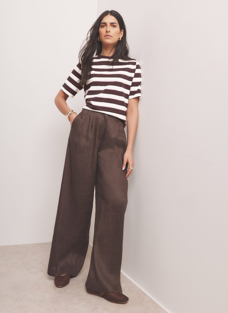 Mint Velvet Boxy Fit T-Shirt - Çizgili