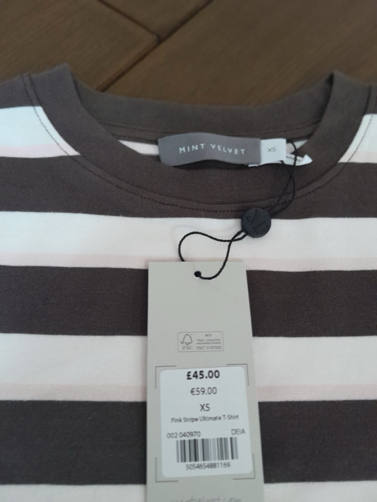 Mint Velvet Boxy Fit T-Shirt - Çizgili
