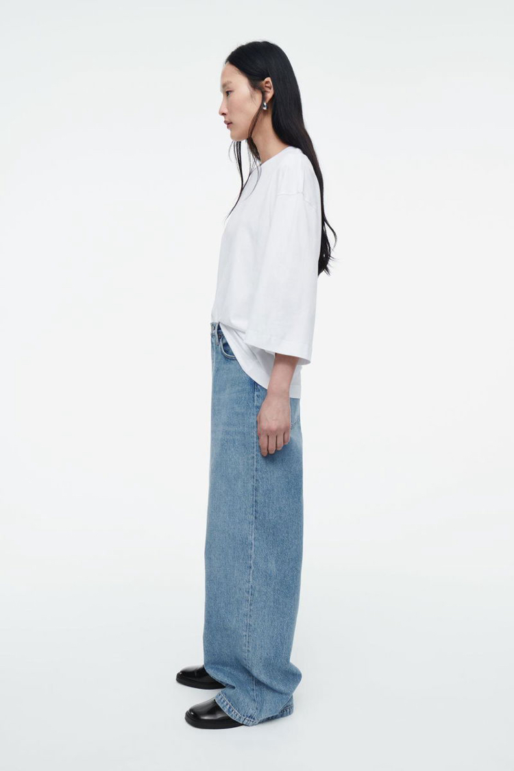 COS Boxy Fit T-Shirt - Beyaz