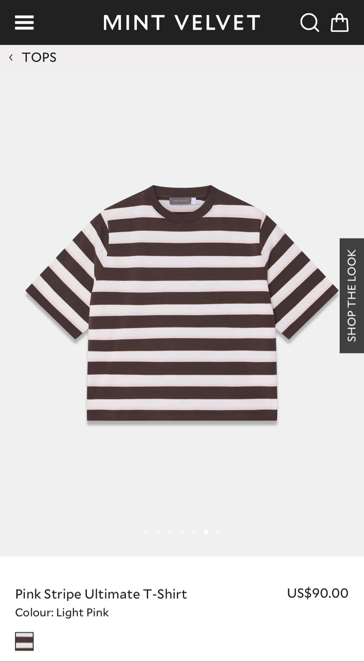 Mint Velvet Boxy Fit T-Shirt - Çizgili