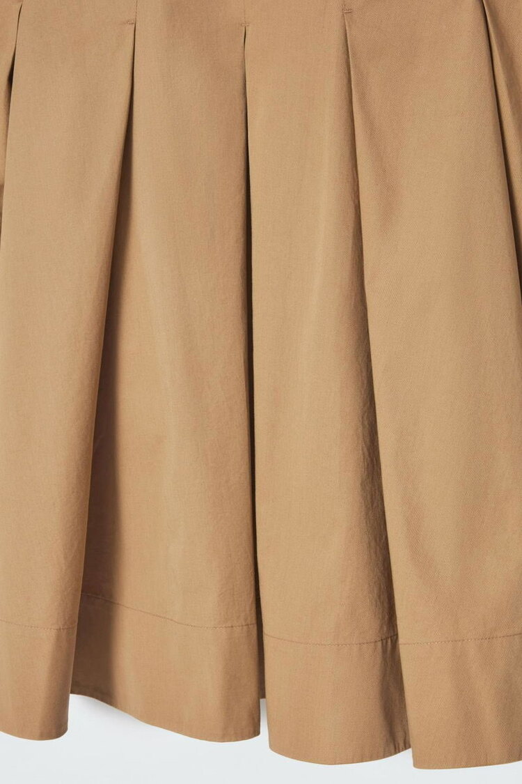 COS Pileli Elbise - Camel