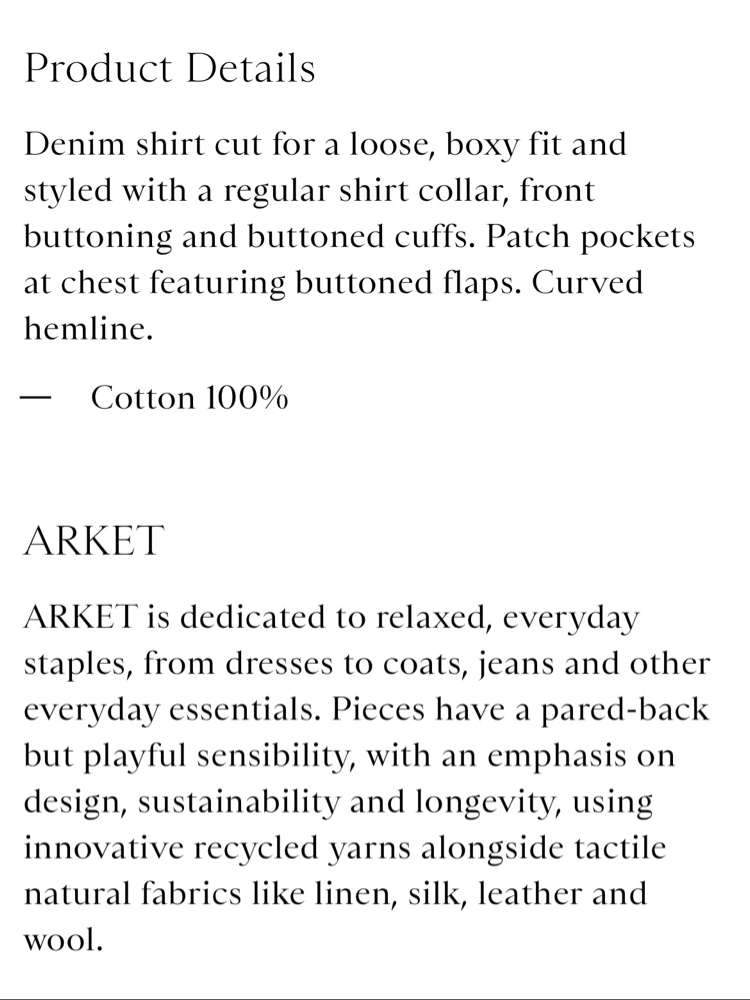 Arket Denim Gömlek - Gri