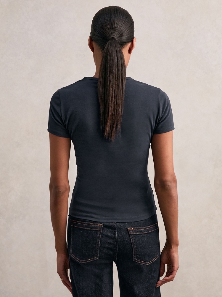 Reiss Leia V Yaka T-Shirt - Lacivert