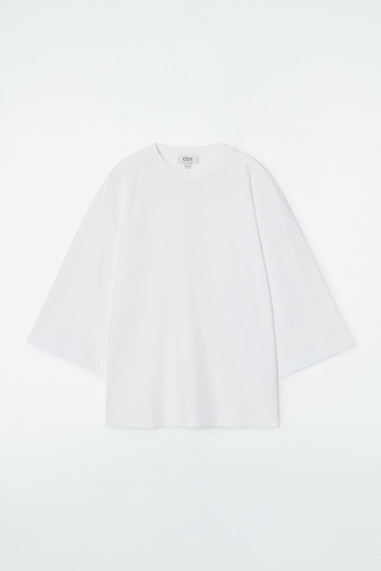 COS Boxy Fit T-Shirt - Beyaz