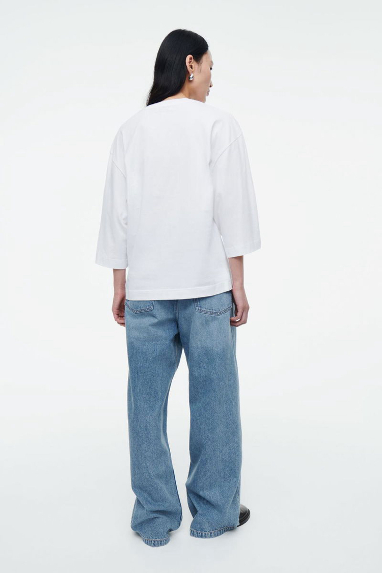 COS Boxy Fit T-Shirt - Beyaz