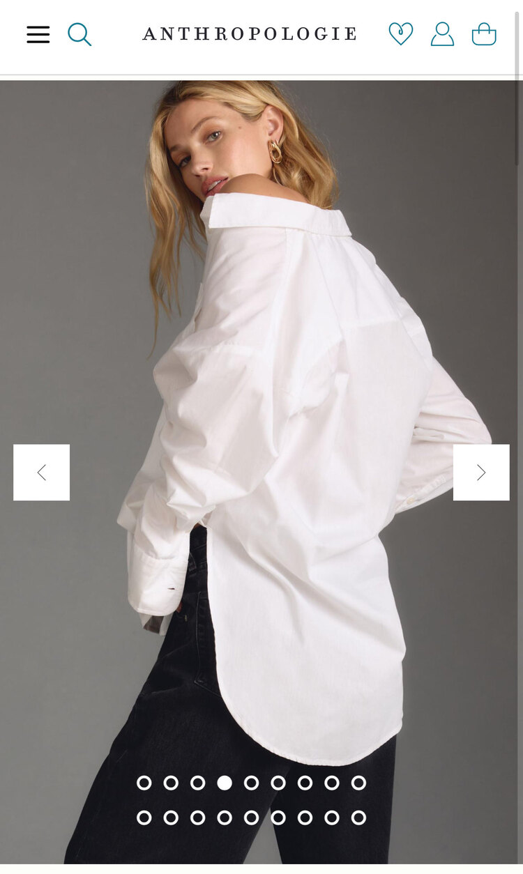 Anthropologie Oversized Gömlek - Beyaz