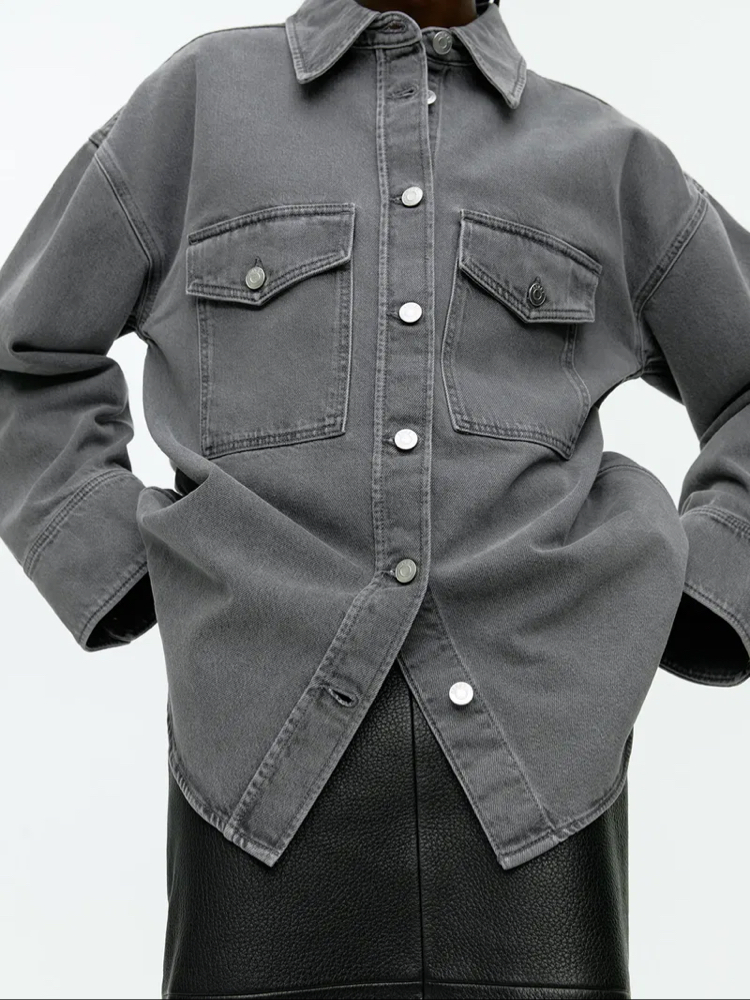 Arket Denim Gömlek - Gri