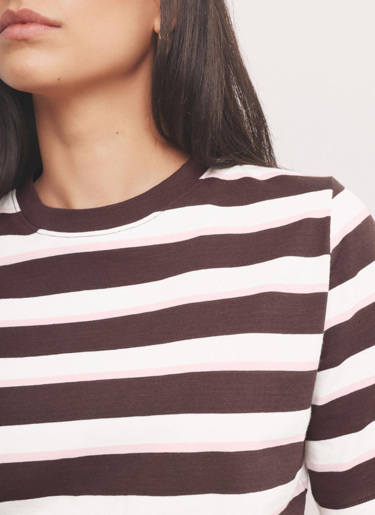 Mint Velvet Boxy Fit T-Shirt - Çizgili