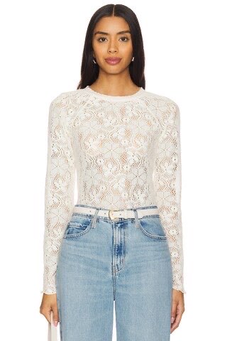 Free People Dantel Üst - Krem