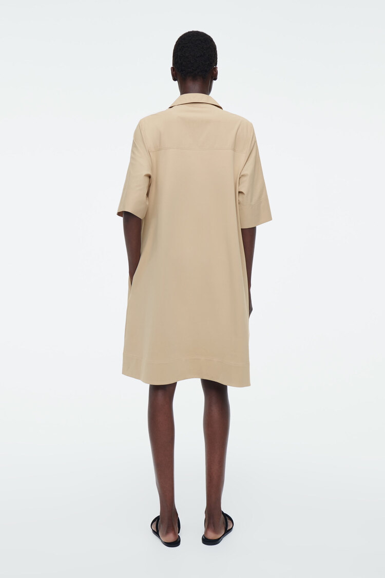 COS Oversized Gömlek Elbise - Bej