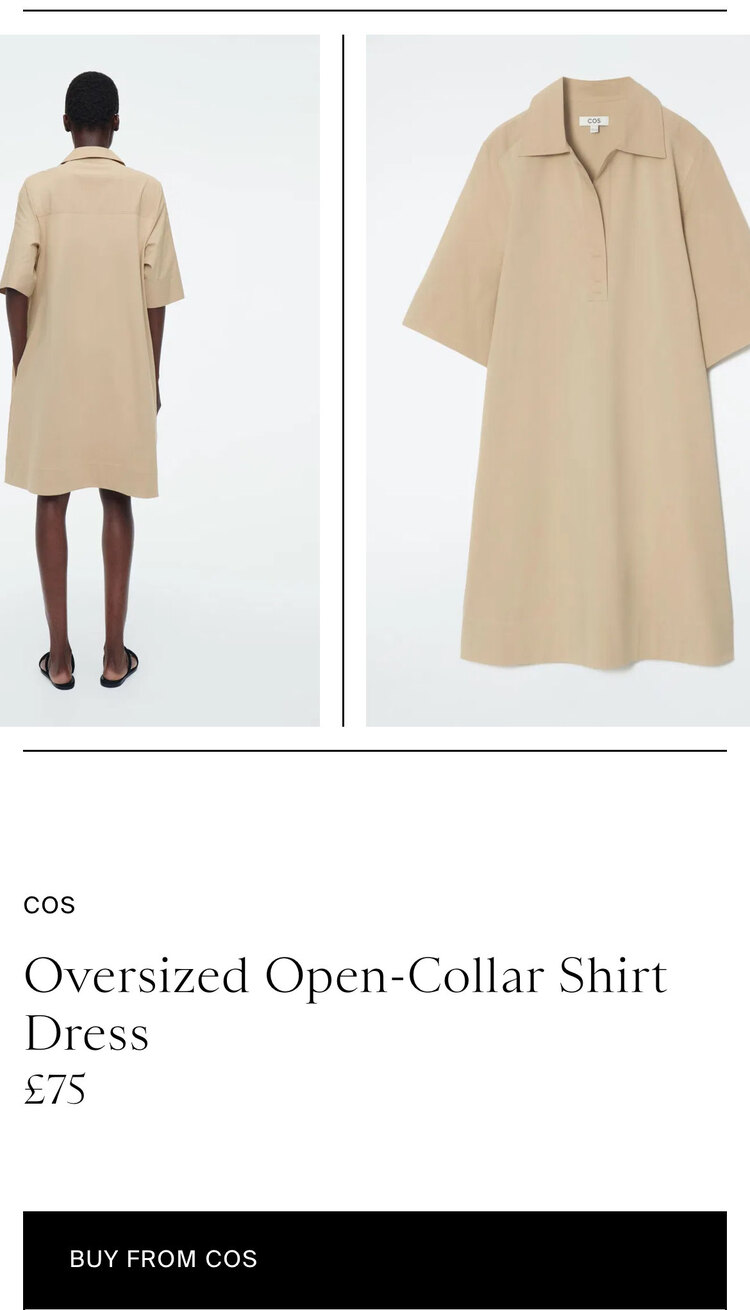 COS Oversized Gömlek Elbise - Bej