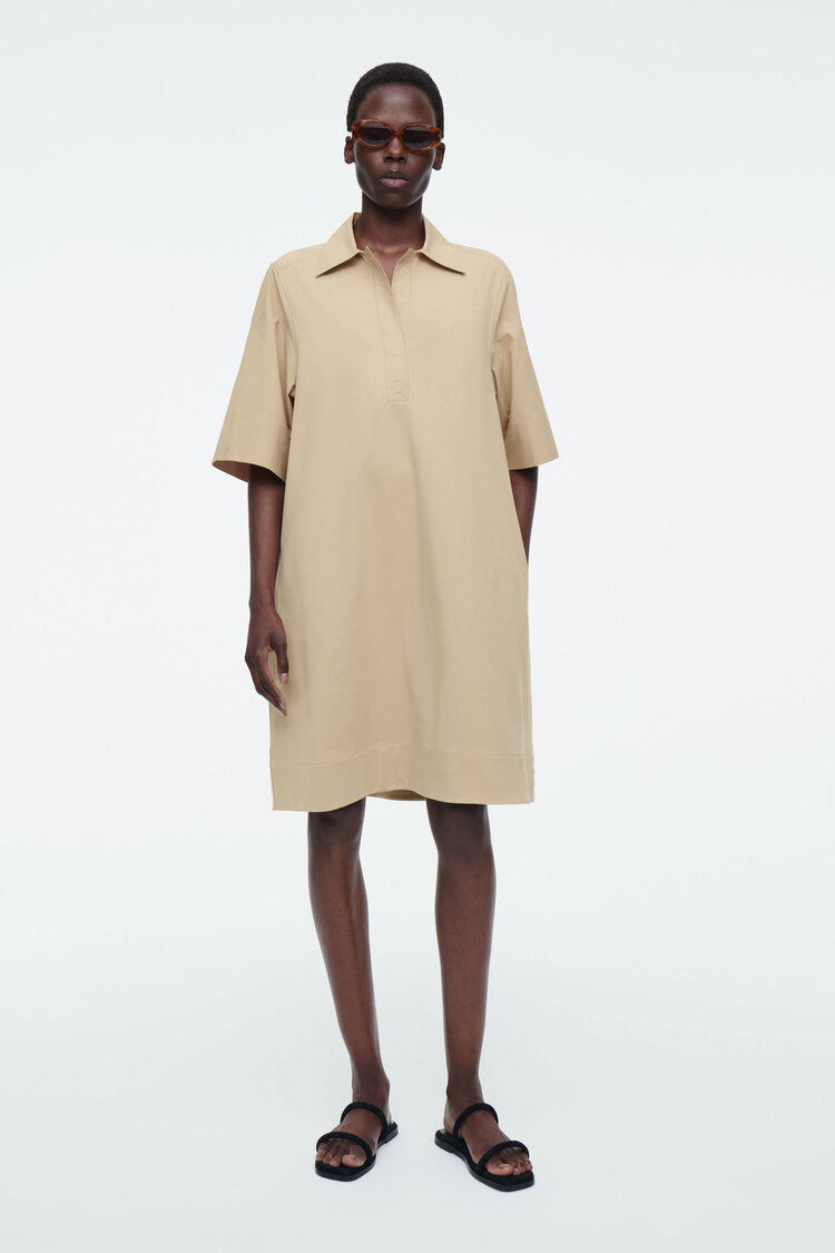 COS Oversized Gömlek Elbise - Bej
