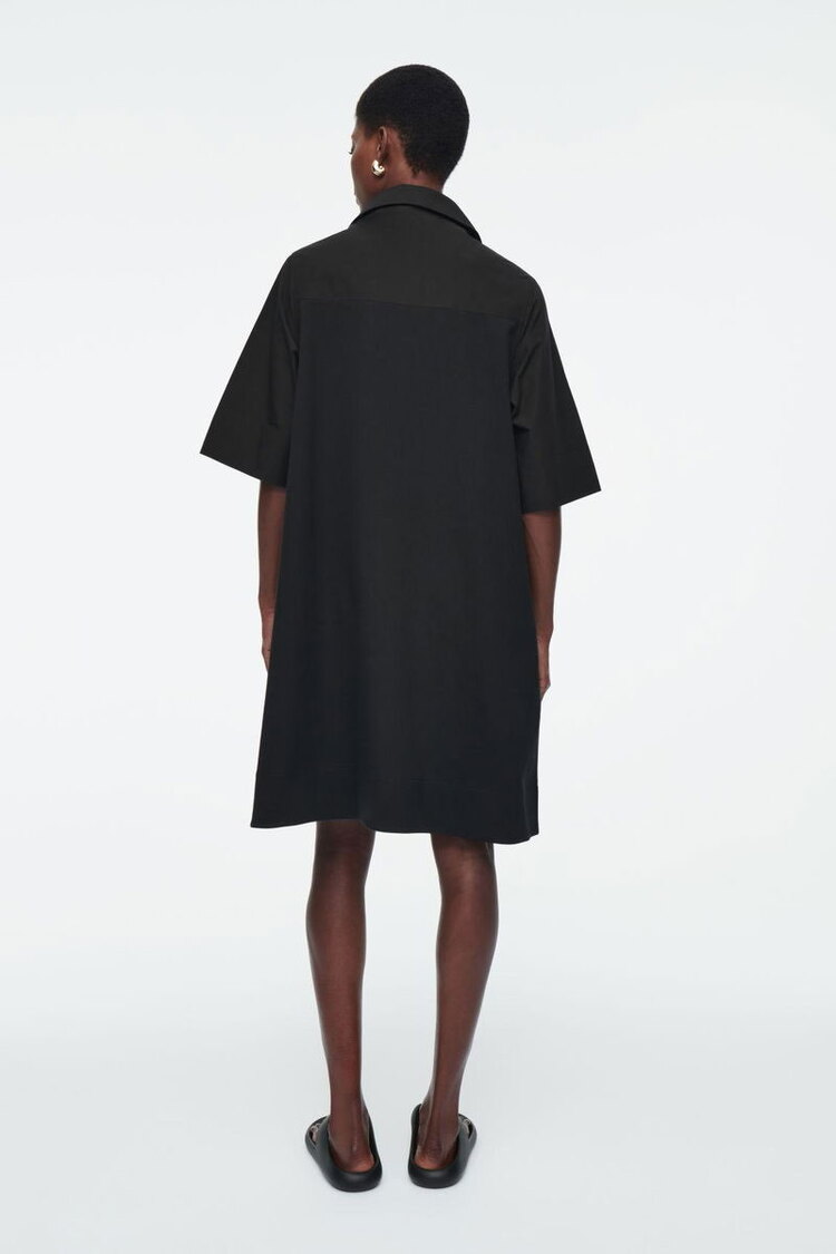 COS Oversized Gömlek Elbise - Siyah