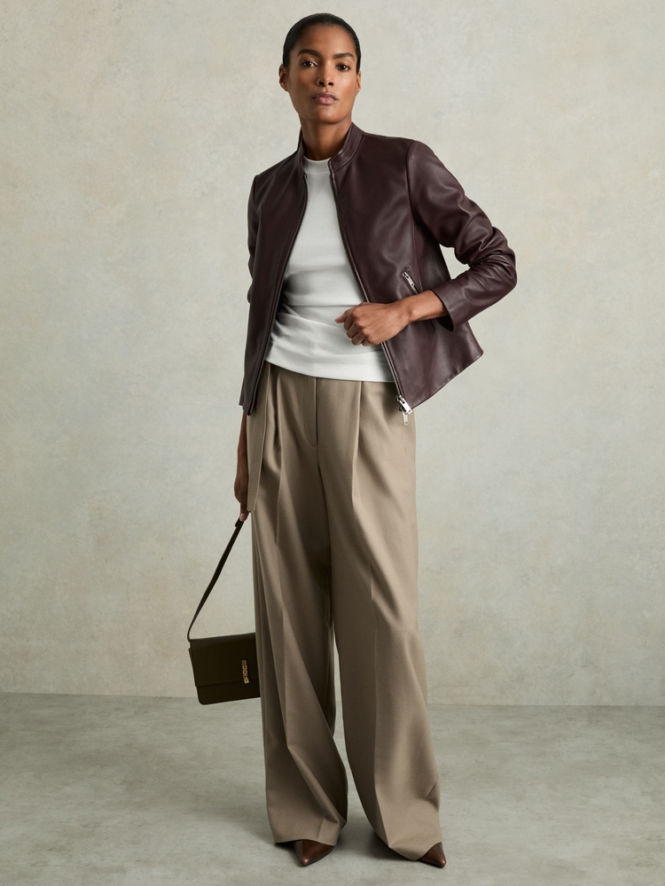 Reiss Trudy Büzgü Dikişli Bluz - Beyaz