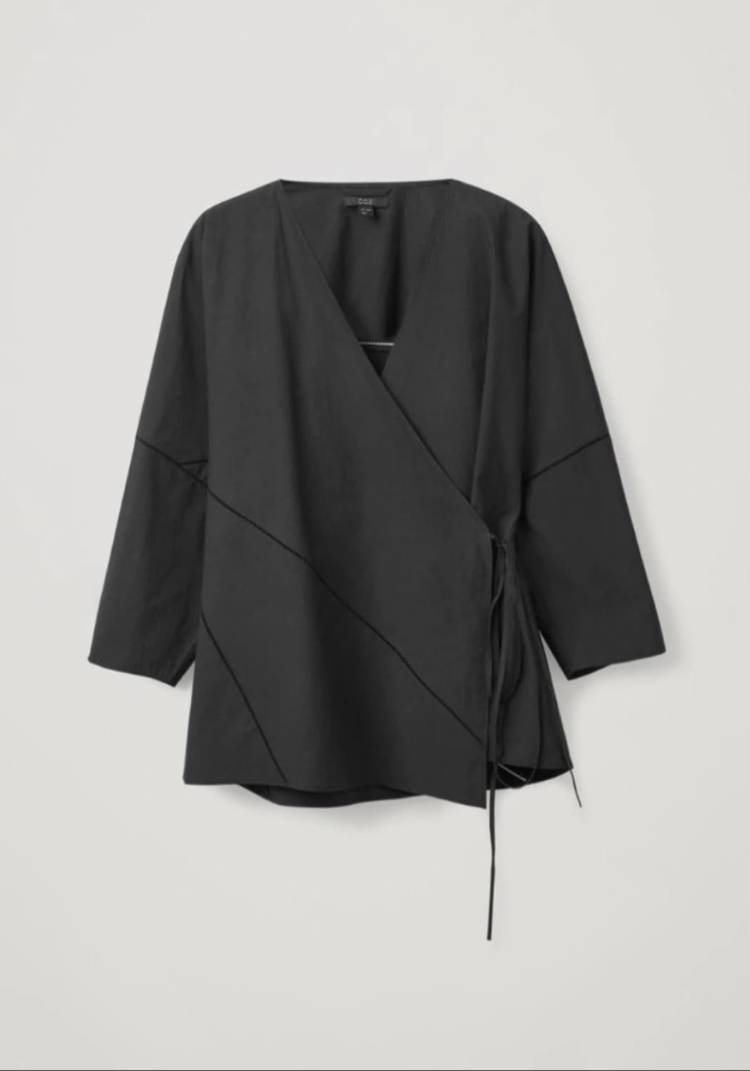 COS Keten Kimono Gömlek - Siyah