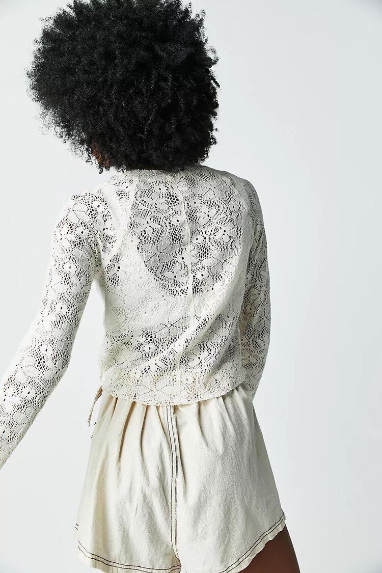 Free People Dantel Üst - Krem