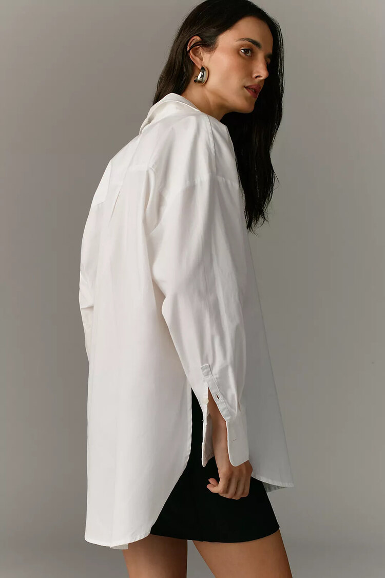 Anthropologie Oversized Gömlek - Beyaz