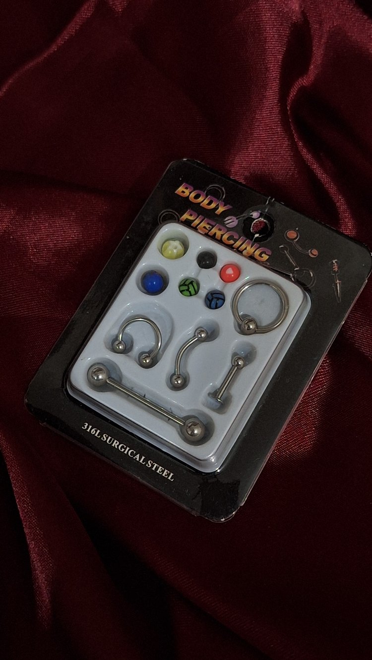 çelik vücut piercing seti 