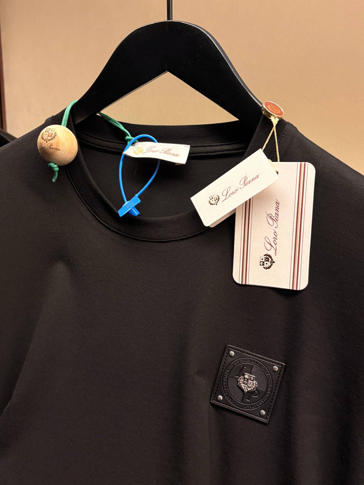 Loro Piana Siyah Logo Detaylı Tshirt
