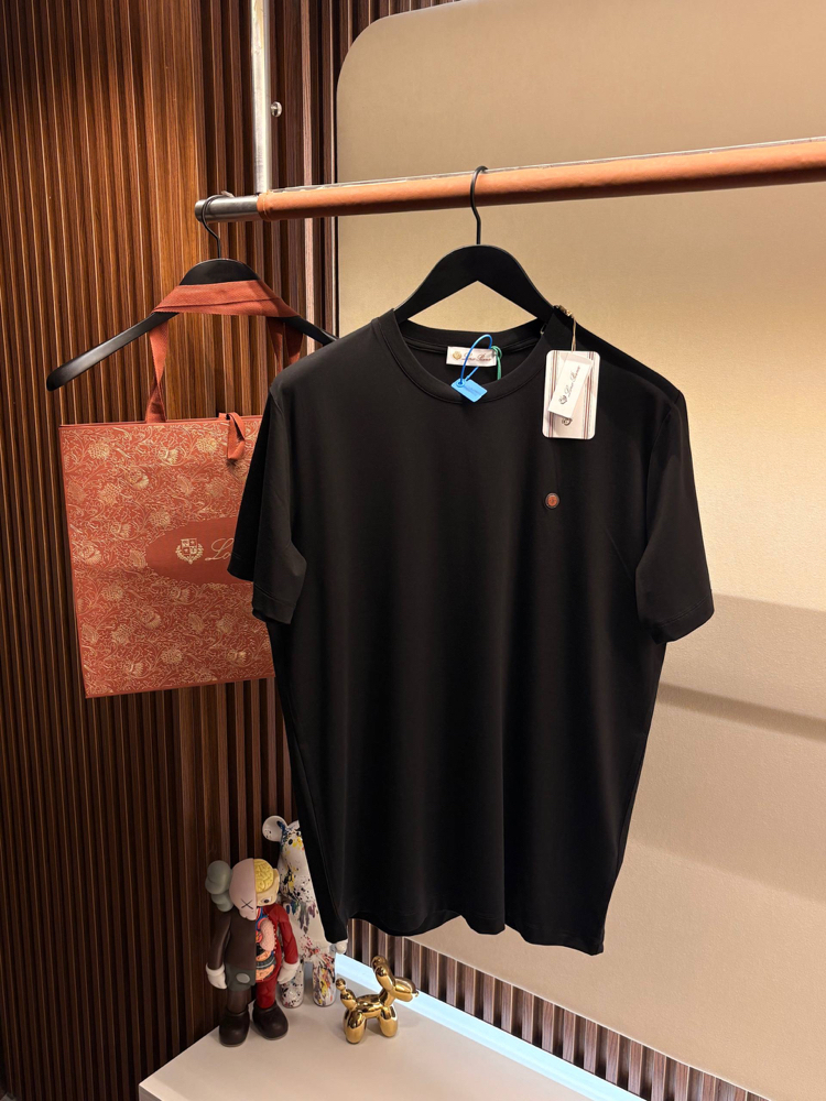 Loro Piana Siyah Logo Detaylı Tshirt