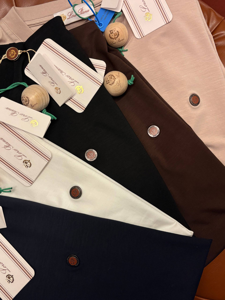 Loro Piana Koyu Lacivert Logo Detaylı Tshirt