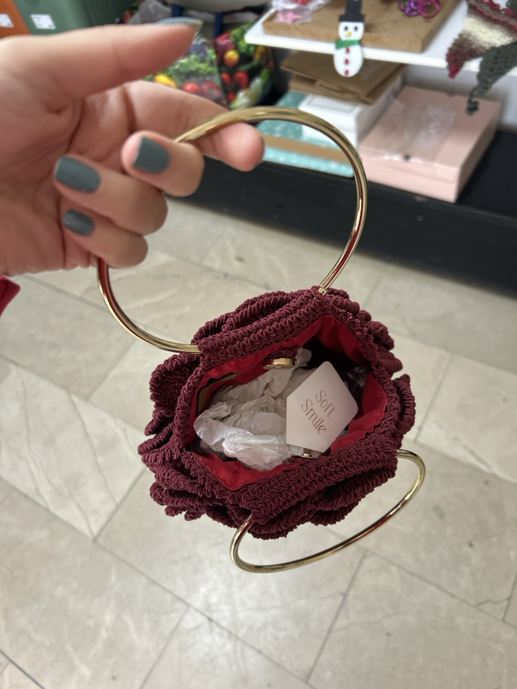 BORDO GÜL ÇANTA