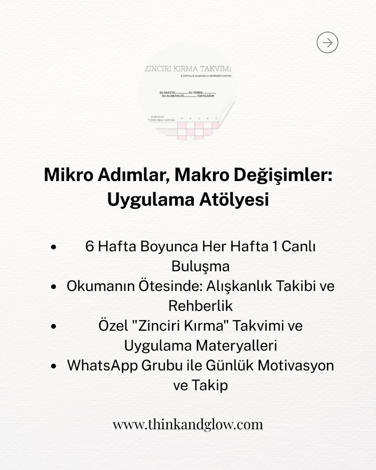 Mikro Adımlar, Makro Değişimler: Atomik Alışkanlıklar Uygulama Atölyesi
