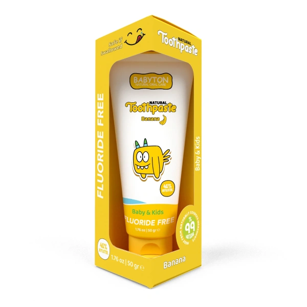 Babyton Doğal Muz Diş Macunu Florürsüz 50 gr