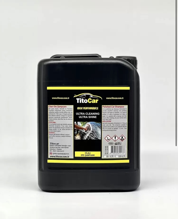 TitoCar Cilalı Oto Şampuan 5 Litre
