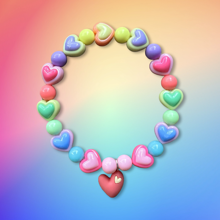 Candy Heart - Charmlı Boncuklu Kolye