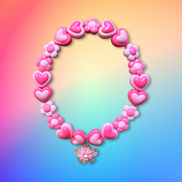 Candy Heart - Charmlı Boncuklu Kolye
