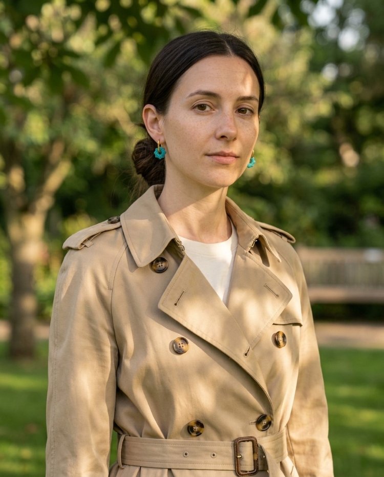 Turkuaz mini çiçek Çelik Halkalı Küpe 
