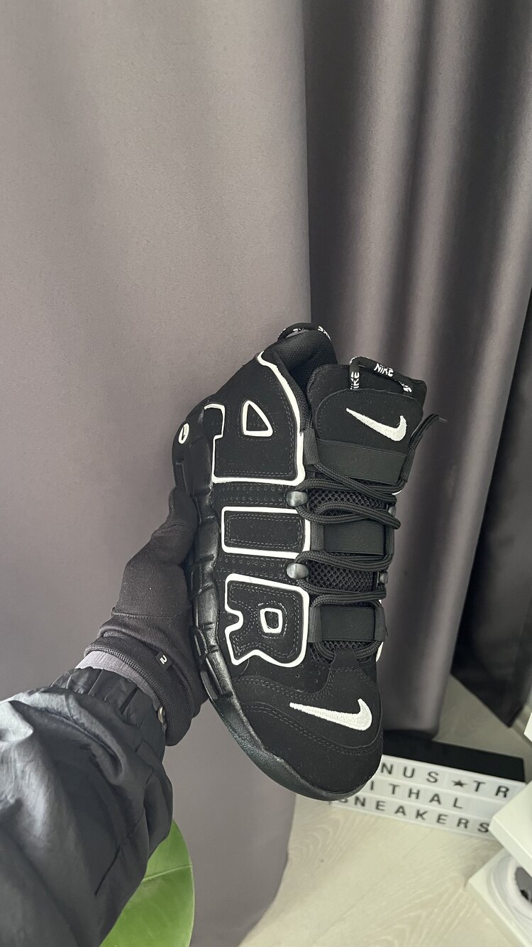 Nike Uptempo Air Siyah Beyaz 