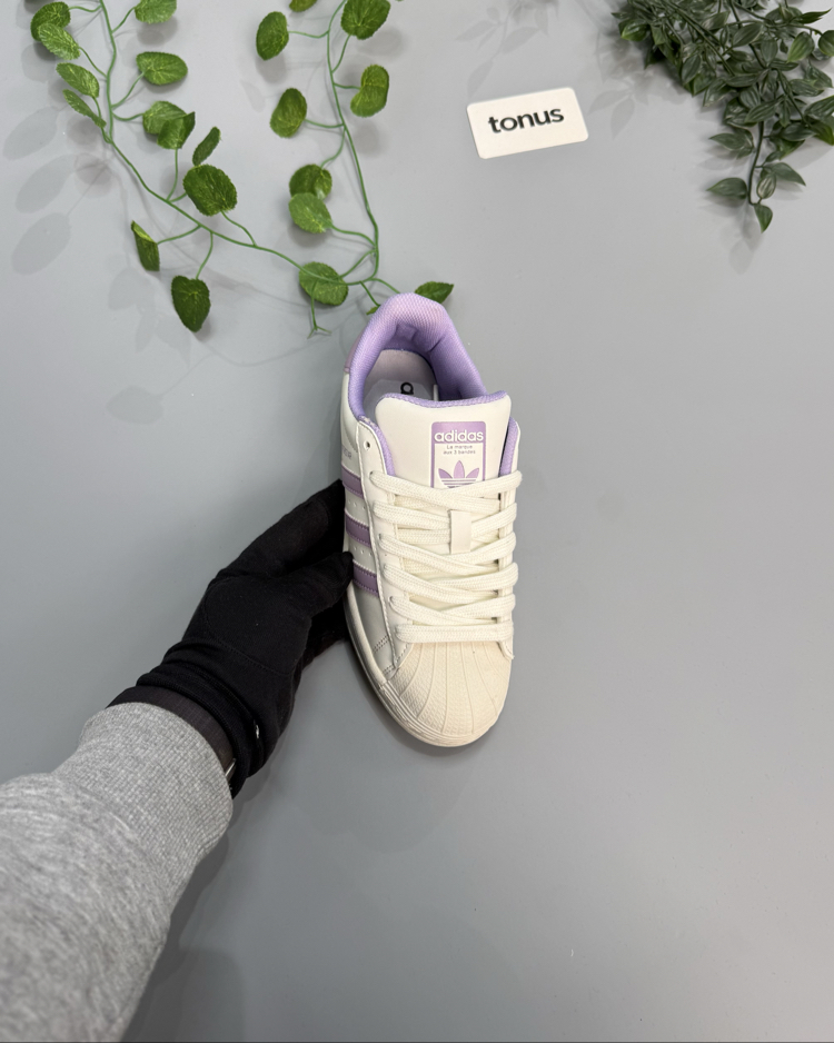 Adidas superstar bej lila 