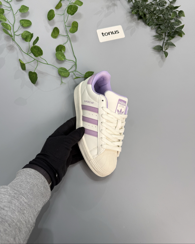Adidas superstar bej lila 