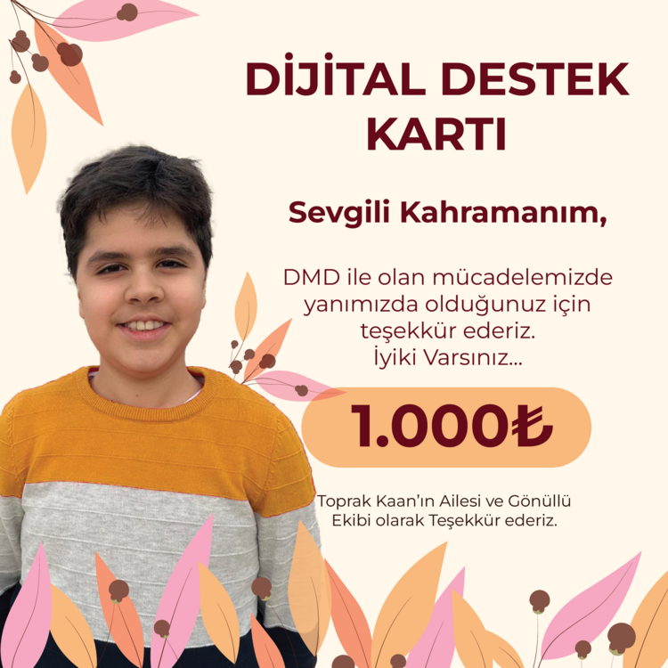 Toprak Kaan Dijital Destek Kartı